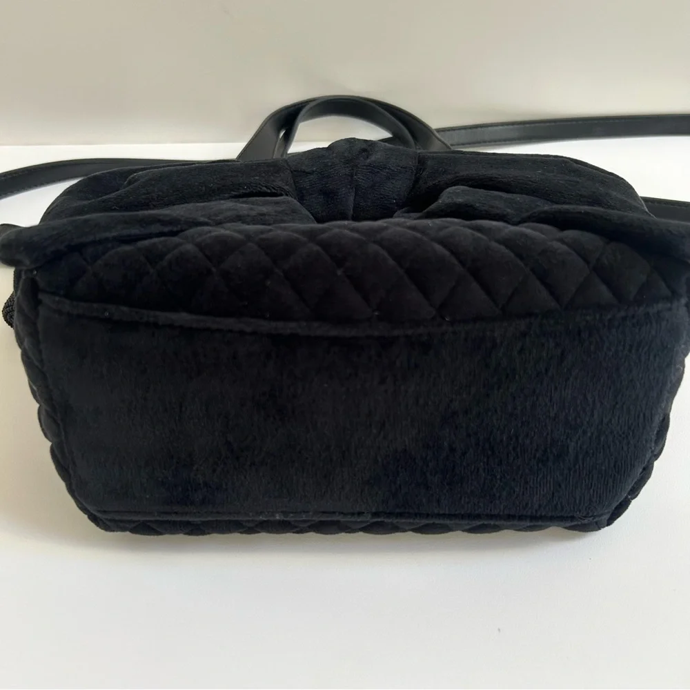 NWT Juicy Couture Tied with a Bow mini tote crossbody Black Bow Bag purse charm - Picture 11 of 17